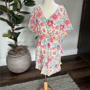 Large (10/12) Cat & Jack Floral Swim Suit Cover